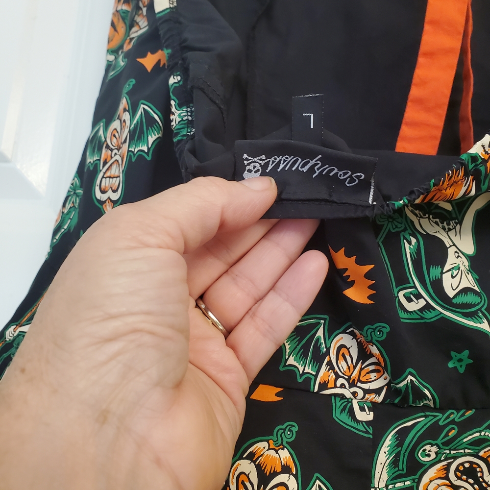 Sourpuss Orange and Black Halloween Dress - Picture 4 of 7
